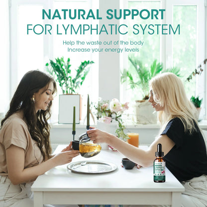 60ml Lymphatic Support Drops 11 in 1 Echinacea Extract Natural Herbs Supplement for Improves Fluid Circulation Enhances Immunity